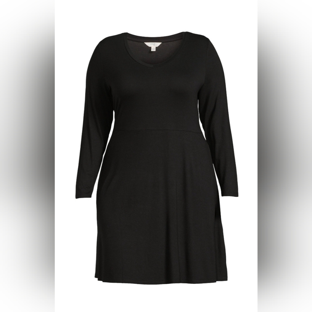 NEW! Terra & Sky Long Sleeve Dresses - Black Set Of 2 NWT - Picture 6 of 10
